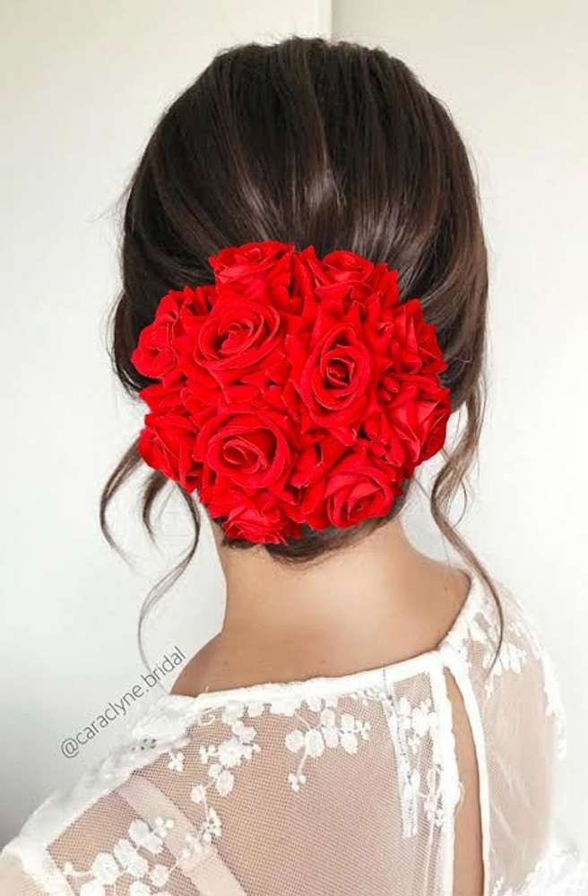 LAMANSH® Pack of 12×12 Stylish 🌹 Floral Hair Accessories for Bun Juda –  Lamansh