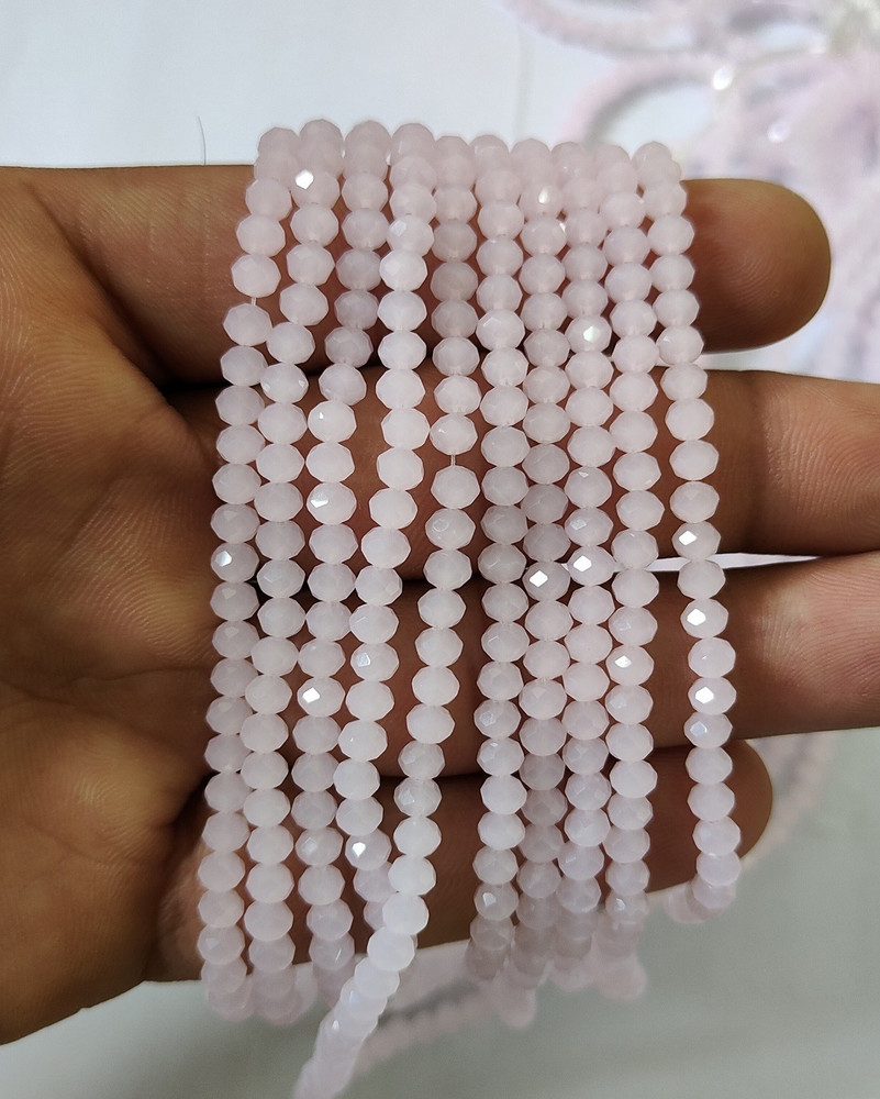 Pink colour outlet beads necklace