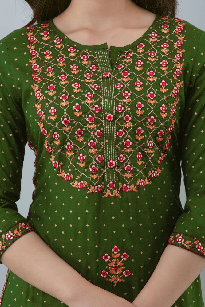 Neck designs for silk on sale kurtis