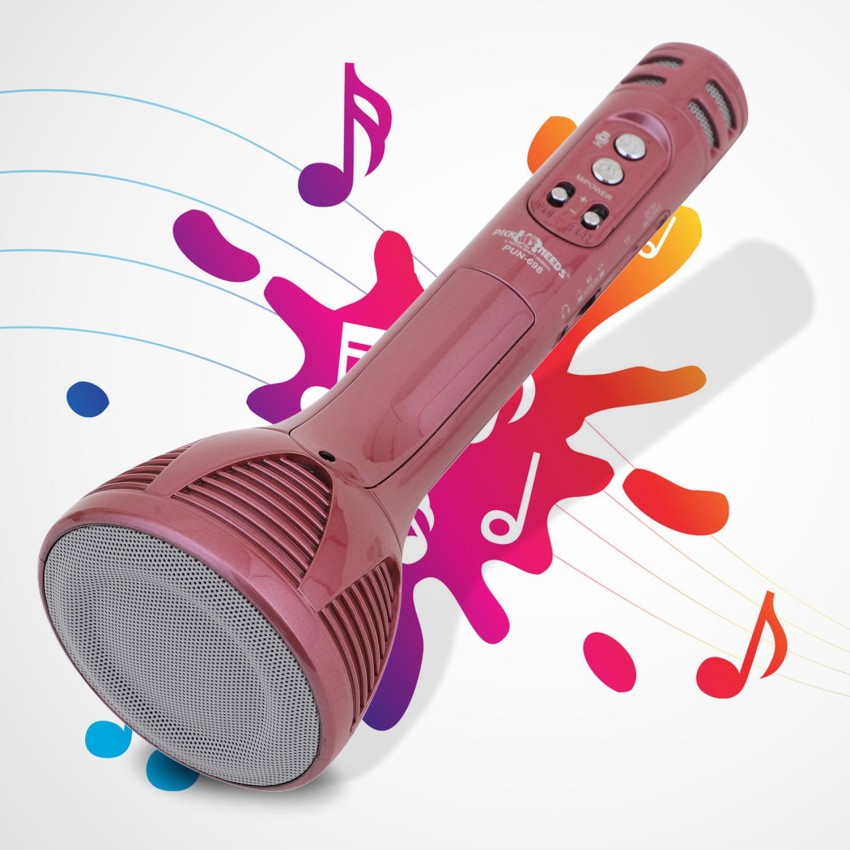 Karaoke Wireless Bluetooth Microphone for Android/iPhone/PC - Pink
