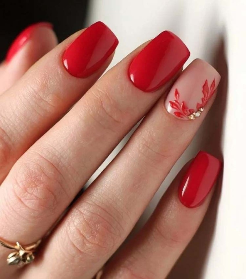 50+ Best Red Nail Art Designs - For Creative Juice | Red nails glitter, Red  nail art, Red nail art designs