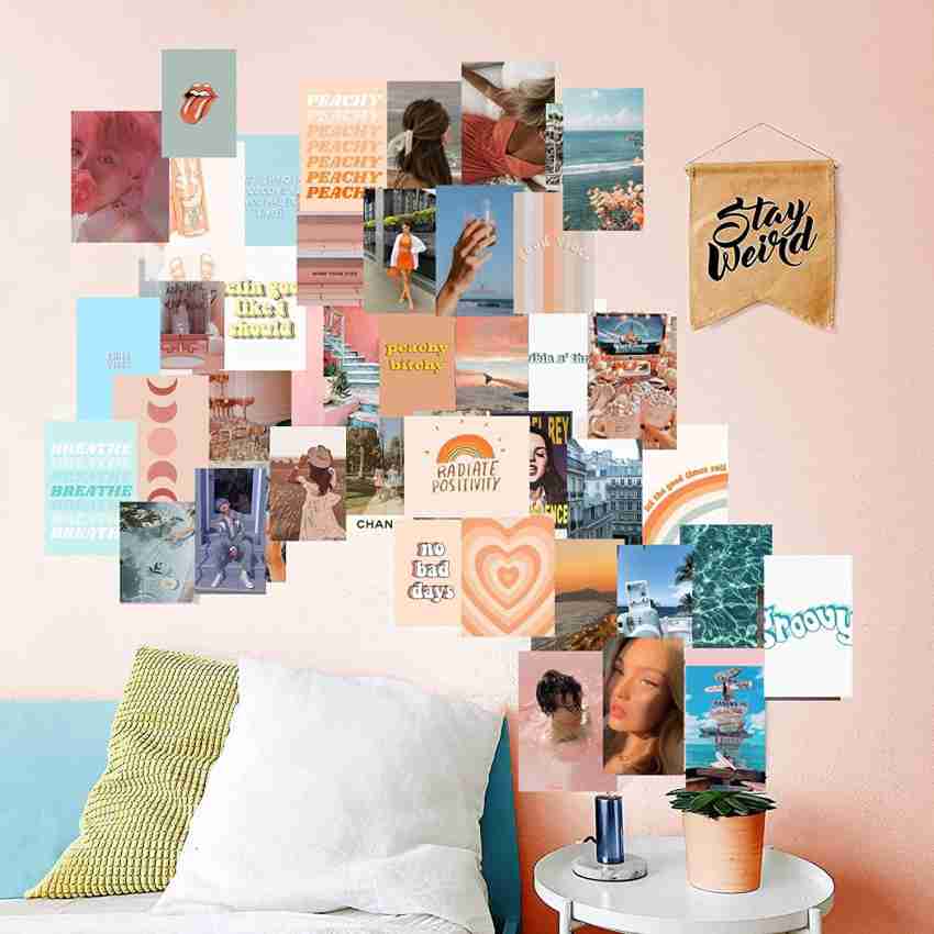 Neon Pink Wall Collage Kit DIGITAL, Hot Pink Aesthetic Room Decor