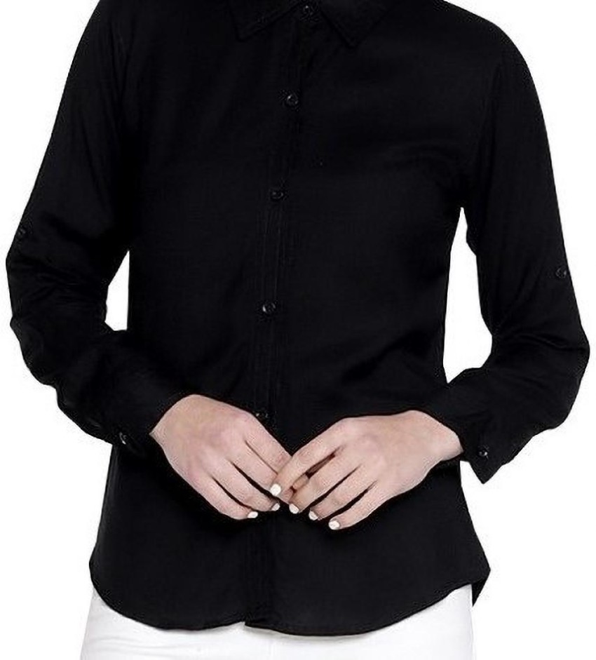 Buy LIZARAY Women's Maroon Color Full Sleeve Casual Shirt at
