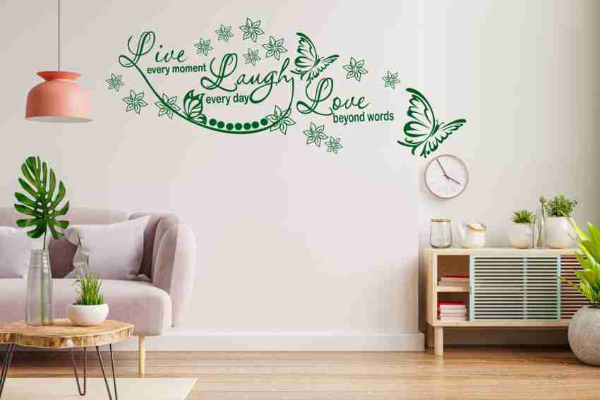 Live Laugh Love Wall Decal Art, Vinyl Live Every Moment Laugh Every Day  Love Beyond Words Wall Decor Stickers Motivational Quotes for Bedroom