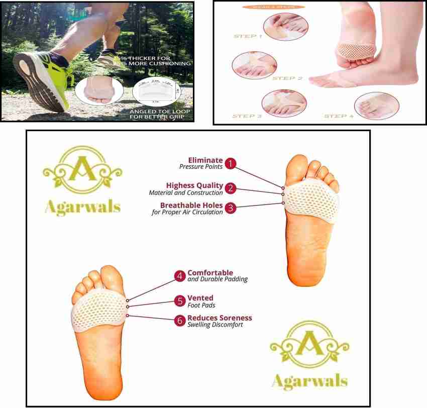 Silicone Gel Half Toe Sleeve Anti-Skid Forefoot Soft Pads For Pain