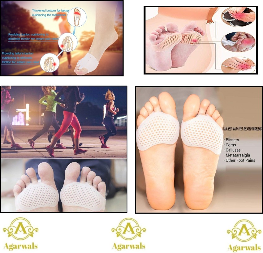 Silicone Gel Half Toe Sleeve Anti-Skid Forefoot Soft Pads For Pain
