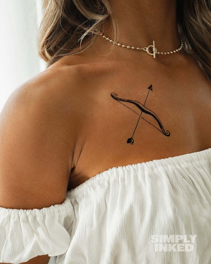Best friends matching bow and arrow tattoo
