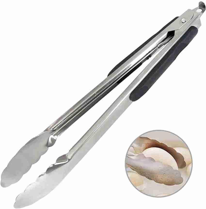 4Pcs 11 Inch Kitchen Tongs Stainless Steel Food Tongs Cooking