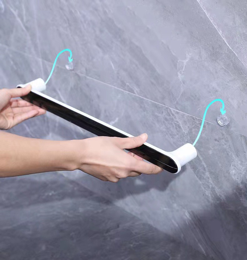 DEEJAY Plastic Towel Hanger with adhesive Stick on Back Black White Towel Holder Price in India Buy DEEJAY Plastic Towel Hanger with adhesive Stick on Back Black White Towel