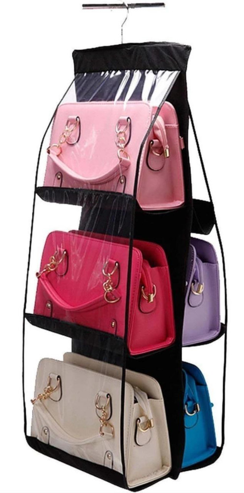 pikpack 6 Pocket Foldable Hanging Ladies Purse Organiser MULTICOLOUR Price in India Flipkart