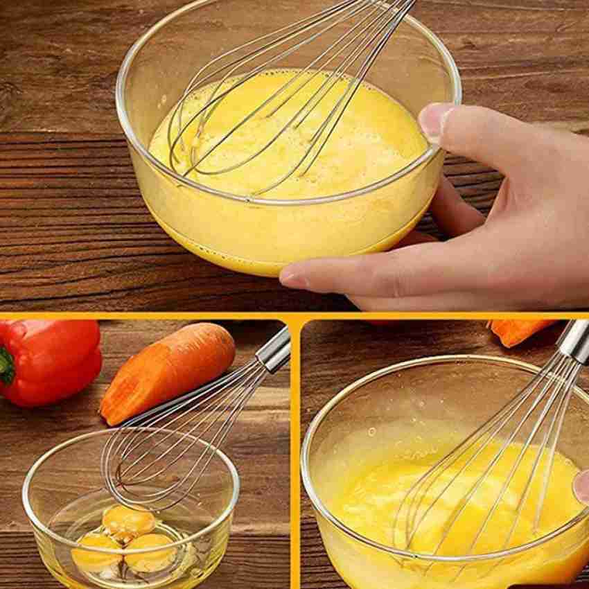 Stainless Steel Kitchen Utensil Balloon Shape Wire Whisk, Egg Beater