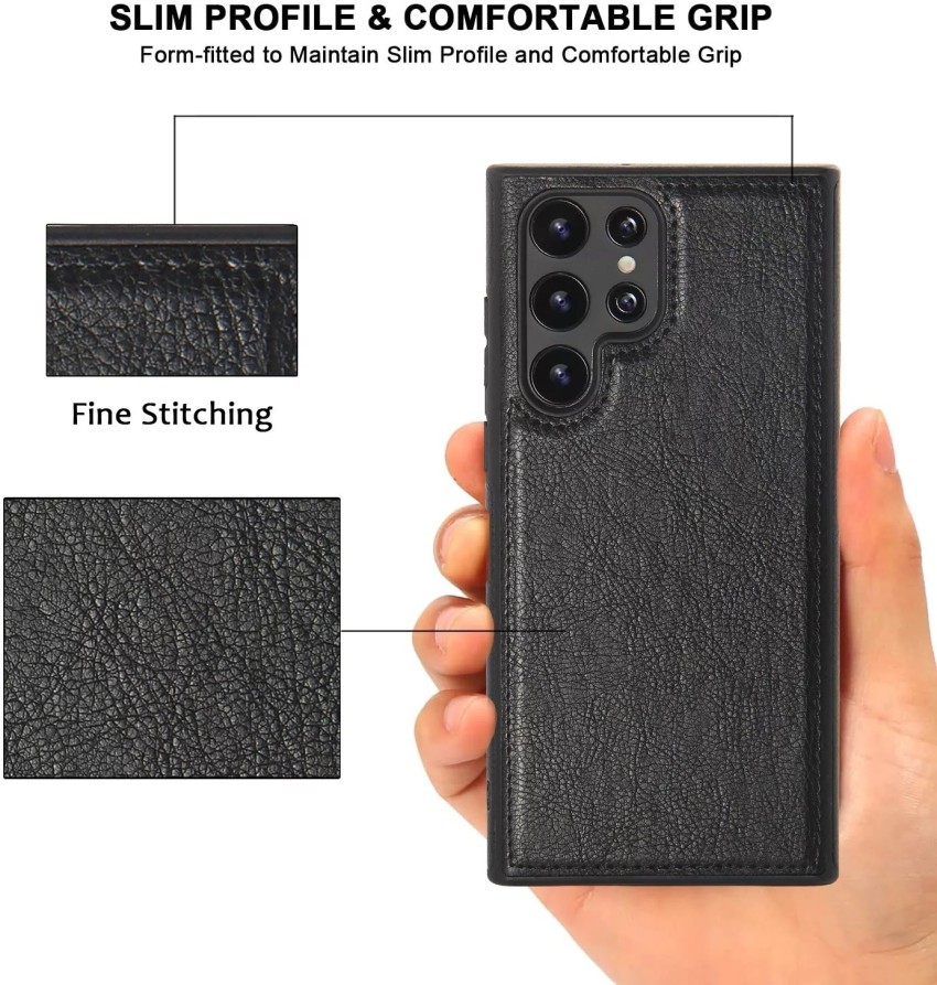 Samsung Galaxy S23 Ultra Leather Case, Black