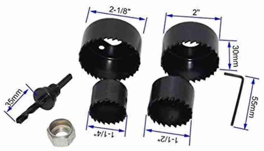 Kshivi Best Hole Saw Cutter Set Drill Bit Kit 32mm 38mm 44mm 54mm