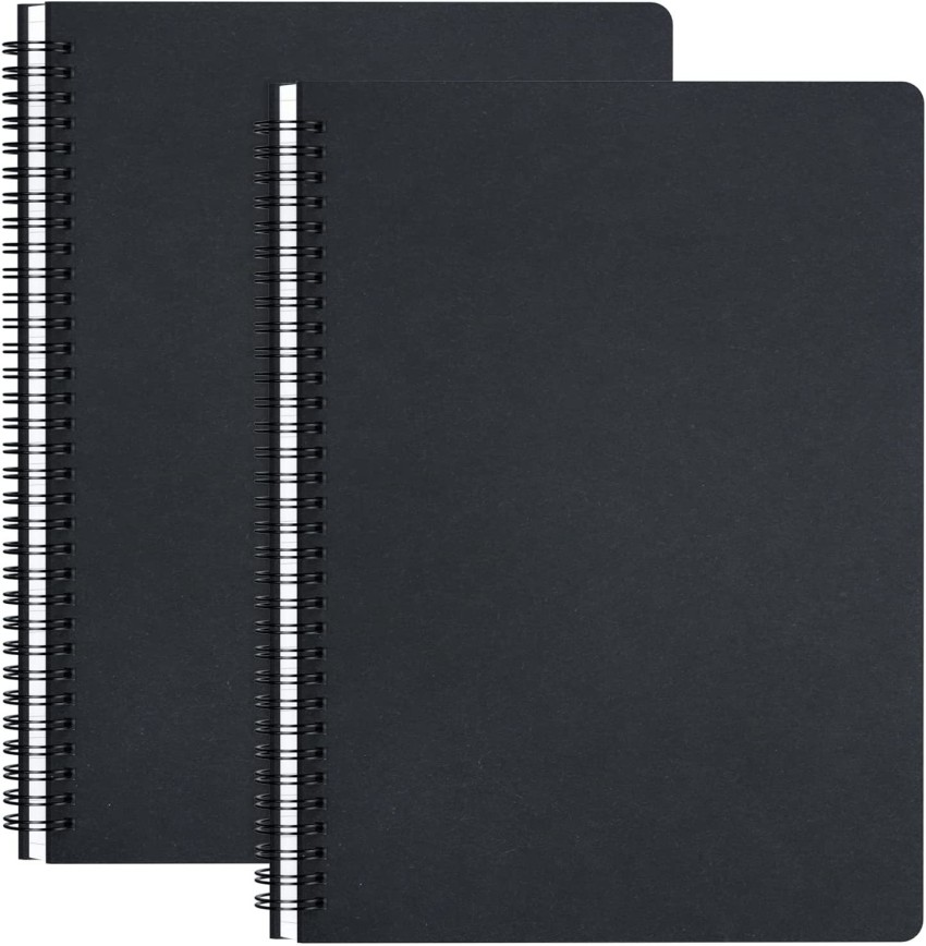 INNAXA A5 Spiral Notebook Blank Pages, White Cover, Golden Wiro