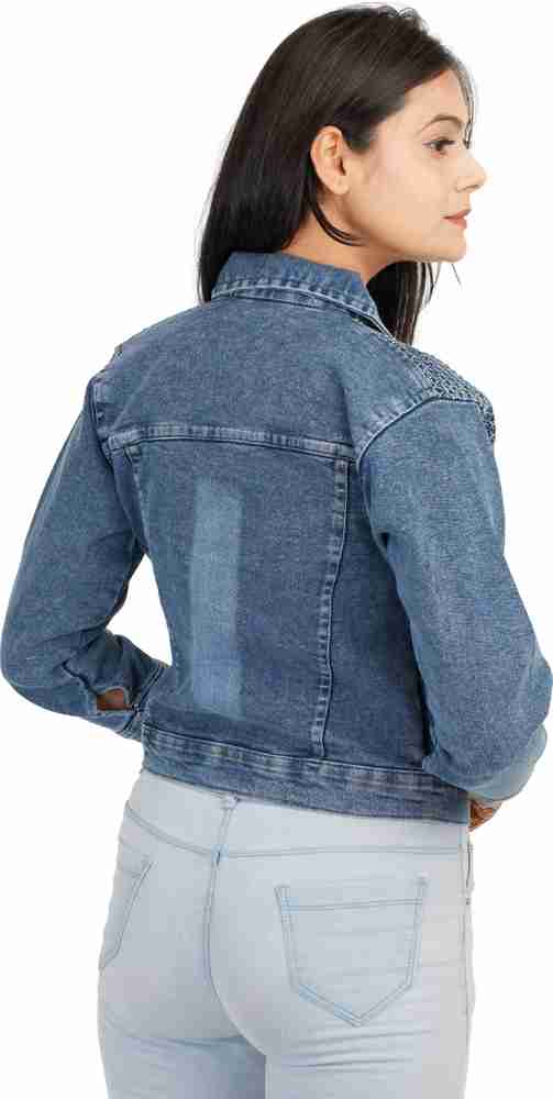 Embroidered denim jacket zara on sale
