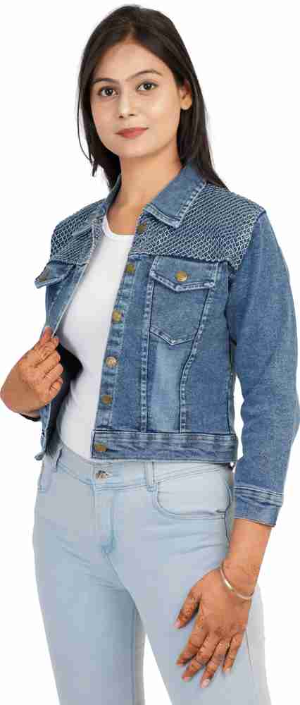 Zara Angel Full Sleeve Embroidered Women Denim Jacket Buy Zara