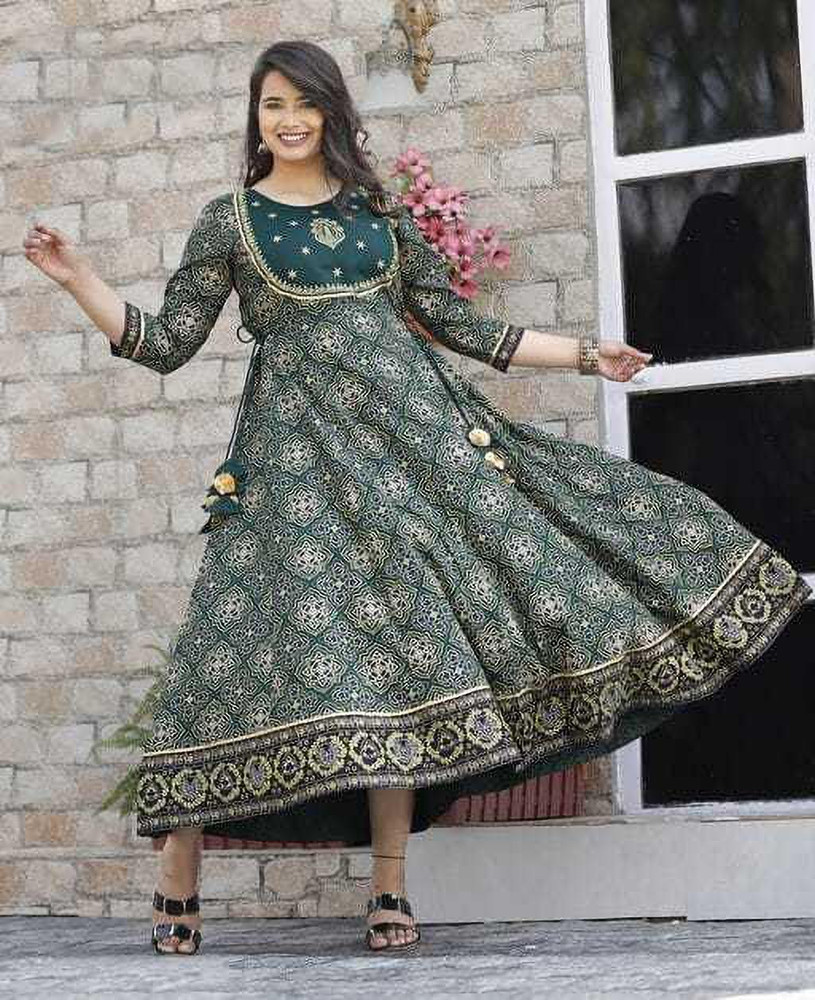 KELASJI Women Floral Print Anarkali Kurta Buy KELASJI Women