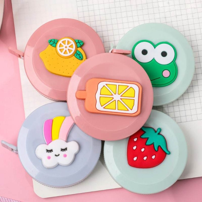 1pc Cute Compact Plastic Body Measuring Tape With Measurements