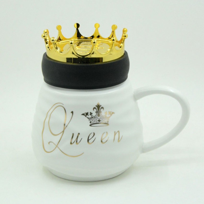 Hujai King & Queen With Crown Lid Couple Cup Set Ceramic Coffee Mug Price  in India - Buy Hujai King & Queen With Crown Lid Couple Cup Set Ceramic  Coffee Mug online