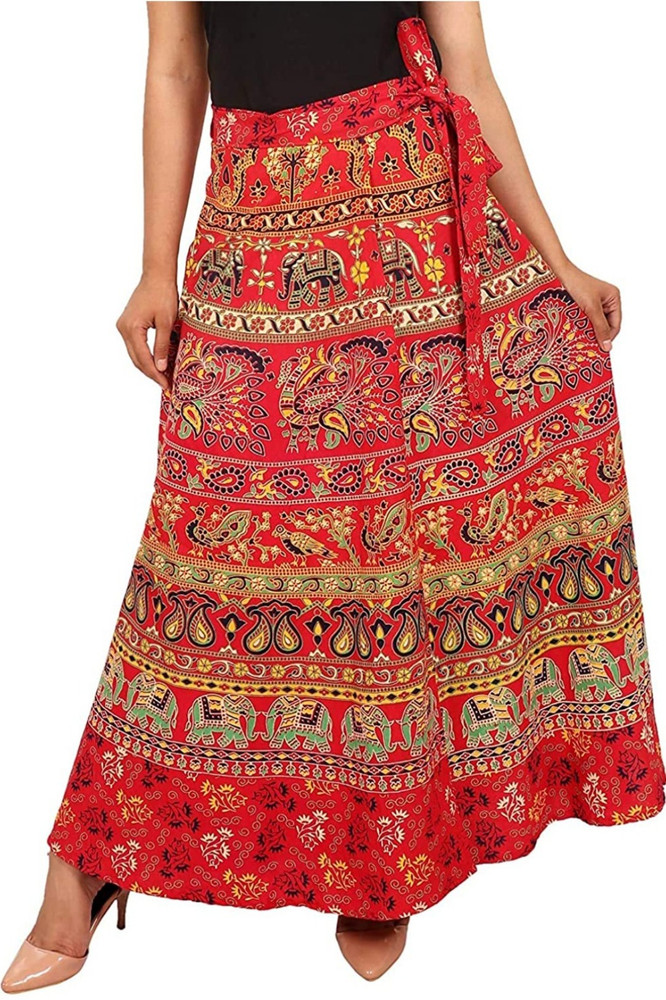Long wrap over skirt top