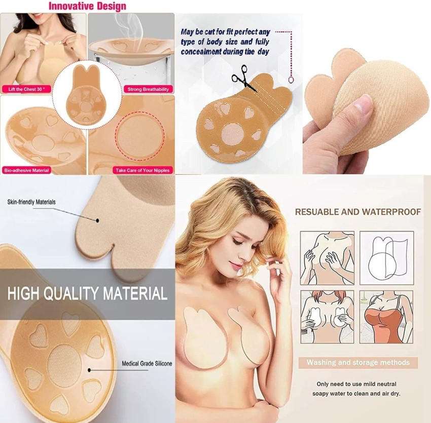 TRK HUB Push Up For Self Adhesive Silicone Strapless Invisible Bra  Pads(SKIN,PACK OF 1) Silicone Push Up Bra Pads Price in India - Buy TRK HUB Push  Up For Self Adhesive Silicone