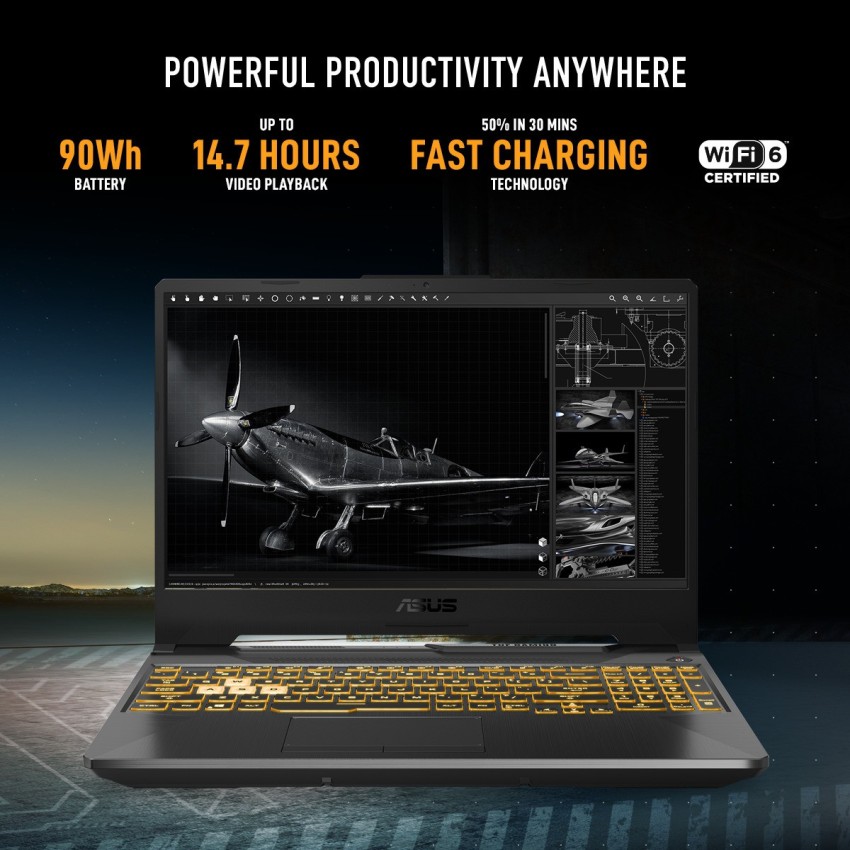 ASUS TUF Gaming F15 with 90WHr Battery Intel Core i5 11th Gen 11400H - (16  GB/512 GB SSD/Windows 11 Home/4 GB Graphics/NVIDIA GeForce RTX 3050/144 