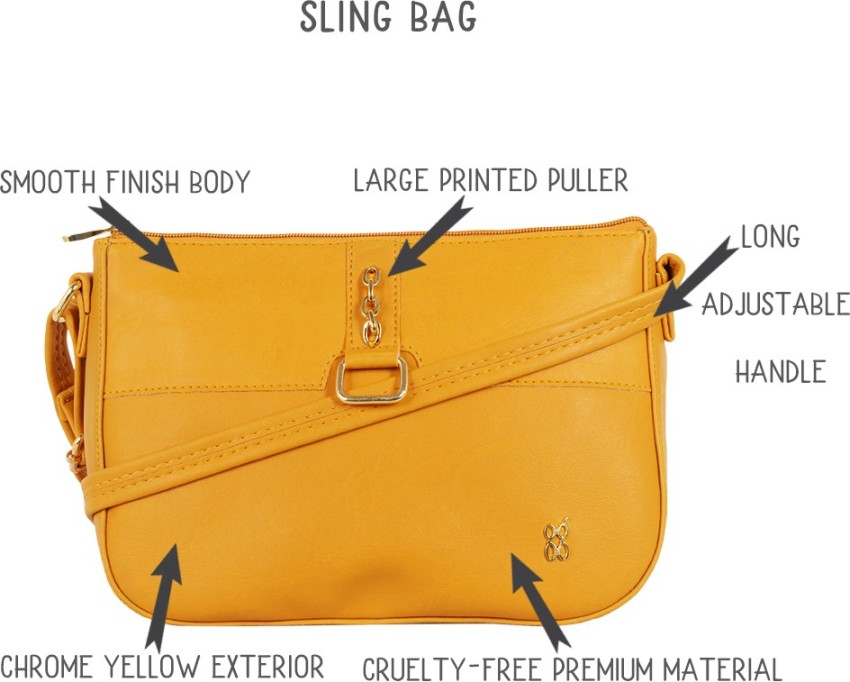 Baggit Women's Sling Bag - Medium (Yellow) : : Fashion