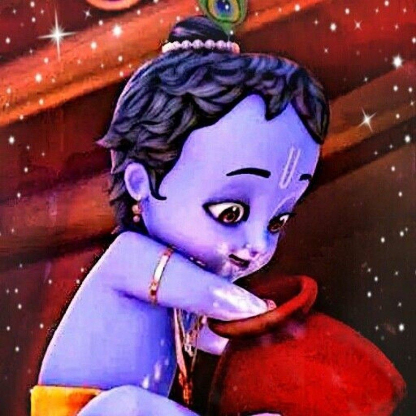 Cute animated baby krishna sale