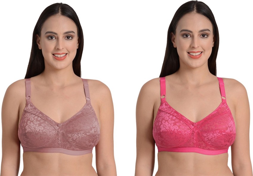 Buy F Fashiol.com Pack Of 2 Double Fabric Seamless Non Padded Bra For  Women/girls, Non padded bra