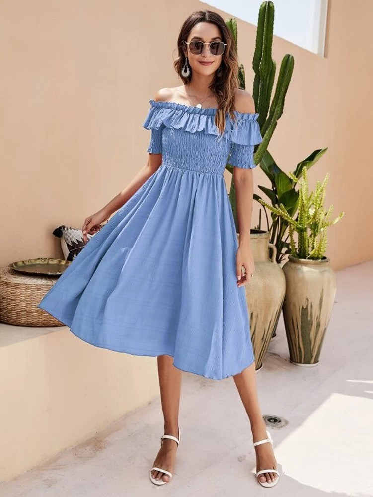 Ladies baby blue dress on sale