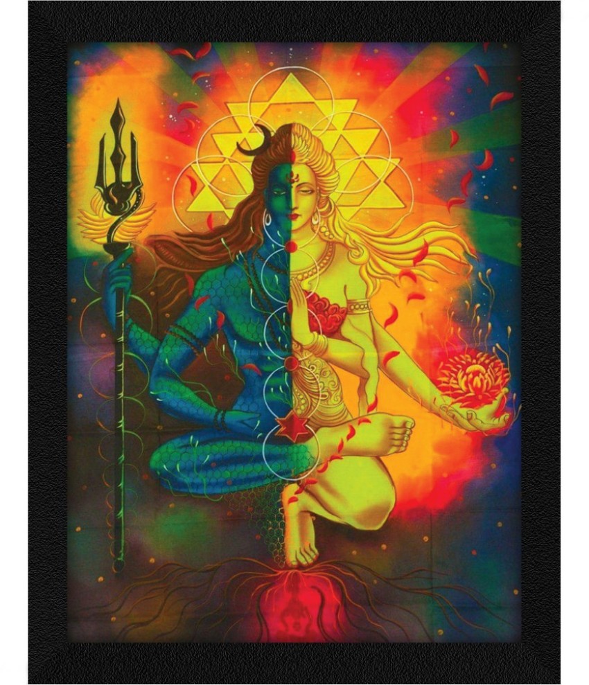 Meditative Tranquility: Abstract Painting Print of Lord Shiva Perfect