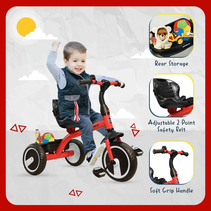 Wembley Tricycle Trike 3 Durable Wheels for Boys Girls from 1.5