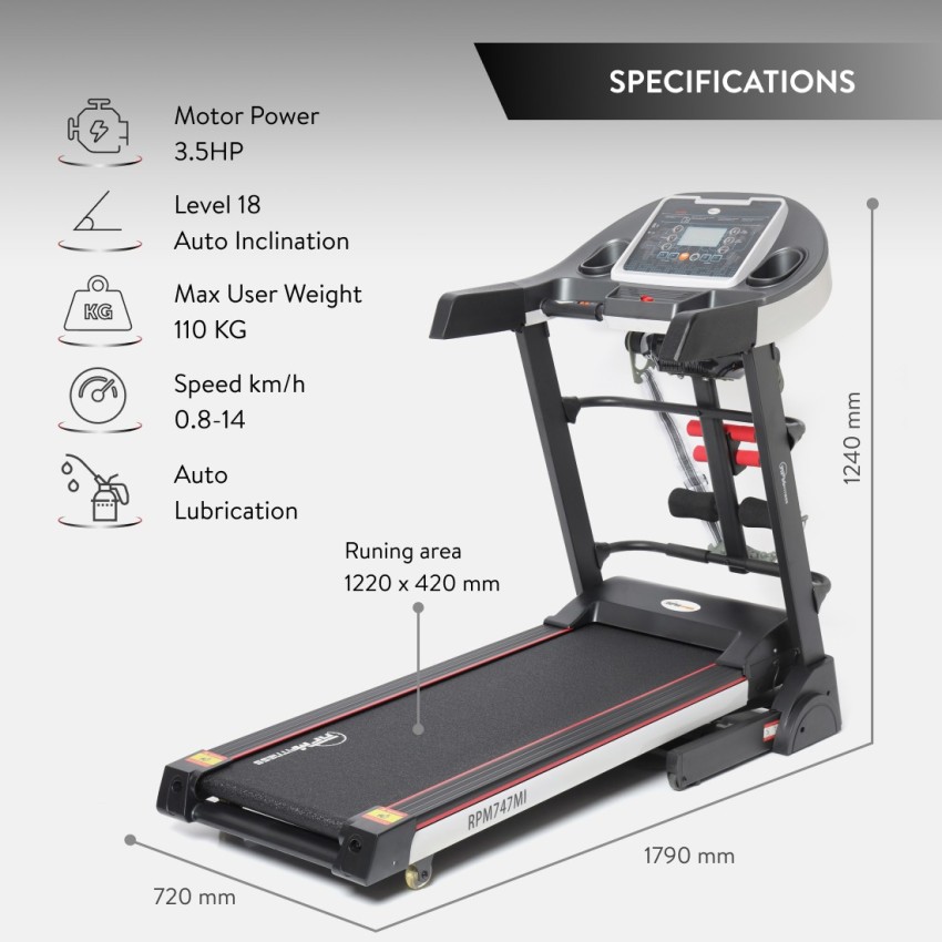 Treadmill rpm discount