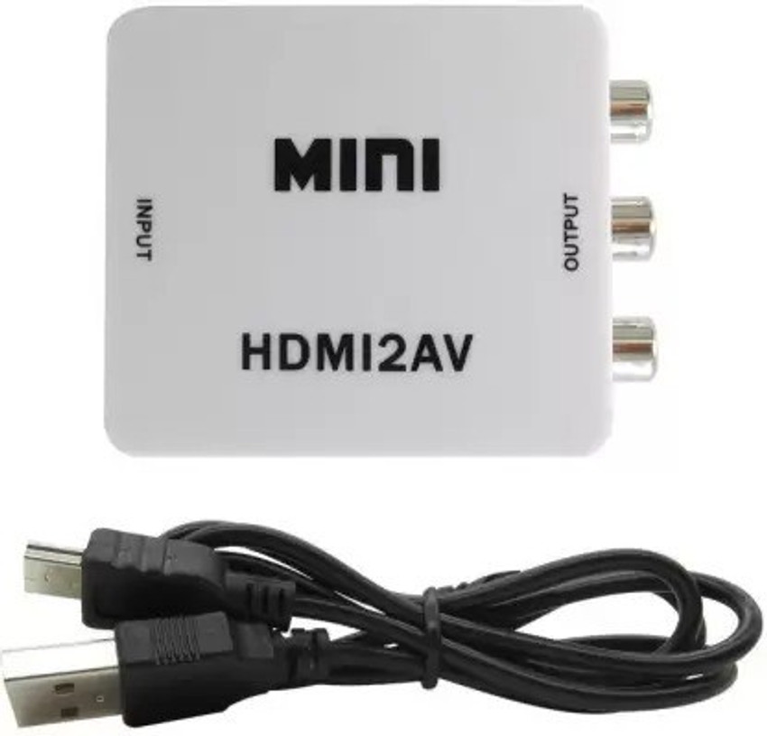 Etzin Mini HDMI 2AV to AV RCA Video Audio Adapter Converter USB