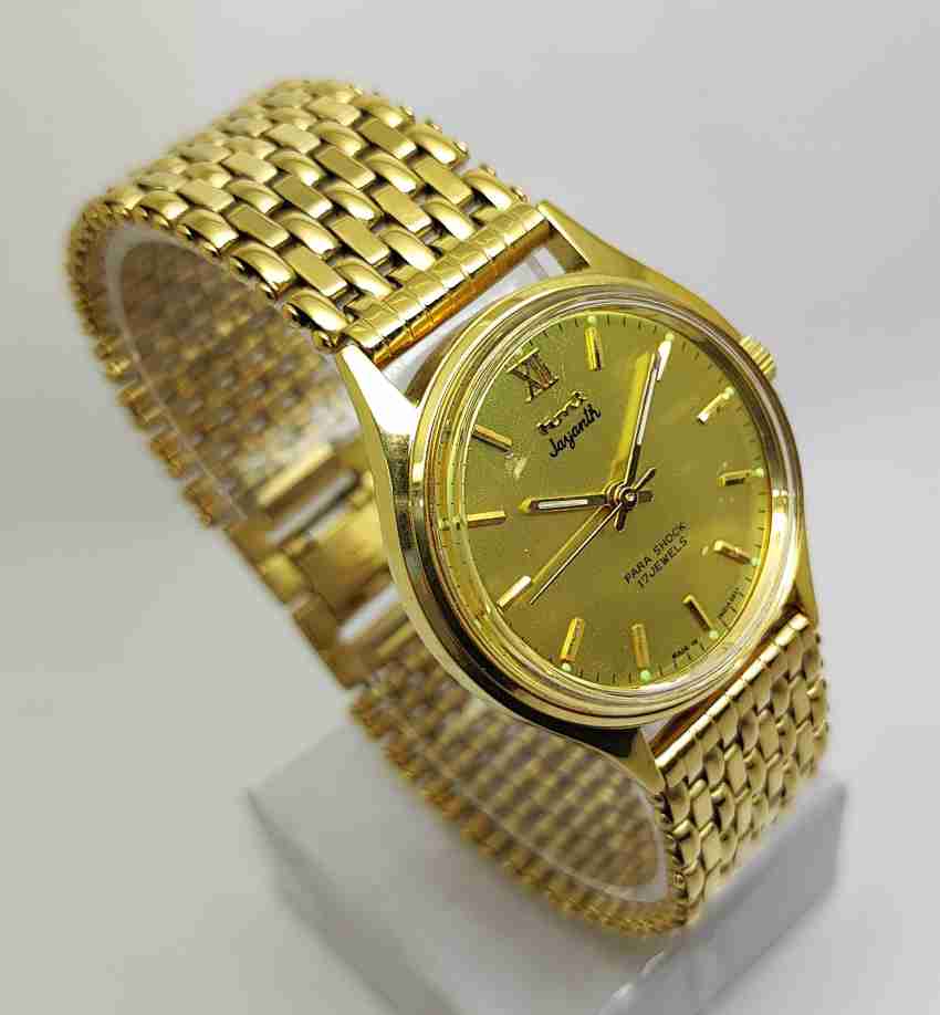 FABPLUS HMT Para Shock 17 JEWELS Golden Vintage Refurnished