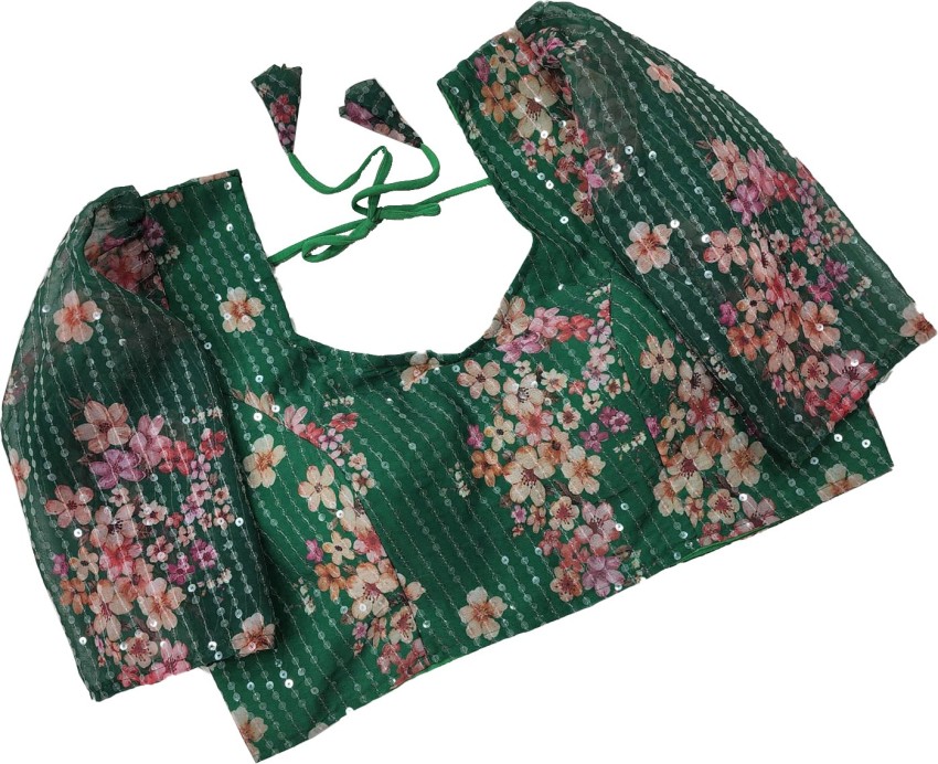 Buy Hitarth Fashion Women's Chiffon Floral Ruffle Sleeve Blouse