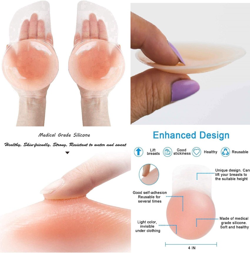 TRK HUB Self Adhesive Silicone Invisible Reusable Sticky Breast