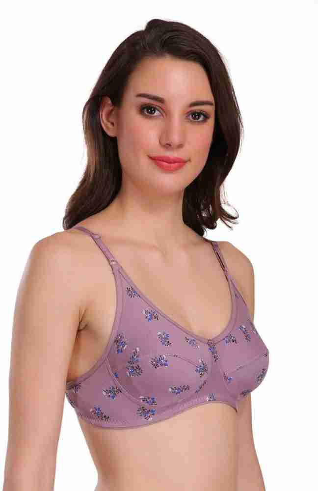 pooja ragenee Pure Cotton Printed Bra Women Full Coverage Non