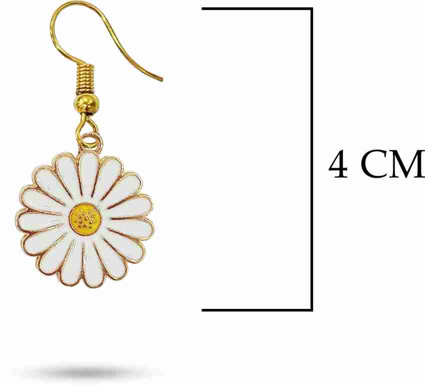 White sale daisy earrings