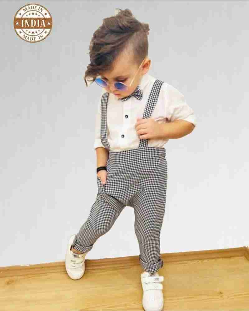 Jk fashion Baby Boys Party Festive Dungaree Shirt Bow Tie Price