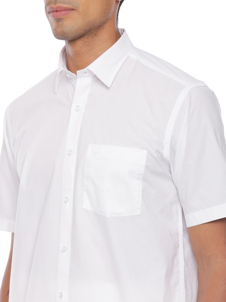 Uathayam Classic Mono Cotton Formal White Shirt For Men