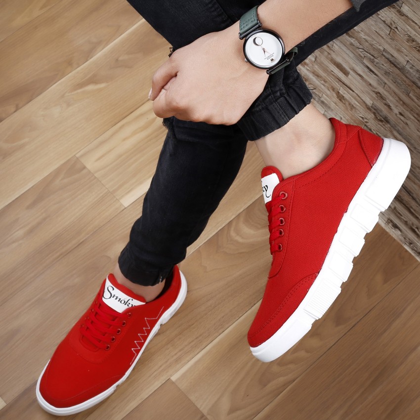 Casual red shoes hot sale for men