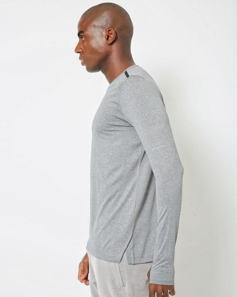 PERFORMAX Self Design Men Round Neck Grey T Shirt Buy PERFORMAX