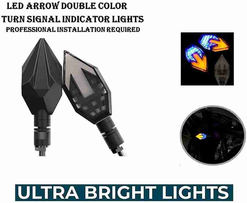 Buy Auto Addict Bike Indicator dual color D shaped 4Pcs 9 LED Turn