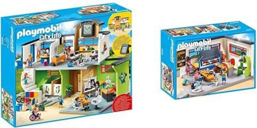 Playmobil 9453 Spielzeug-Große Schule mit Einrichtung & 9455  Spielzeug-Klassenzimmer - 9453 Spielzeug-Große Schule mit Einrichtung &  9455 Spielzeug-Klassenzimmer . Buy Building Sets toys in India. shop for  Playmobil products in India.