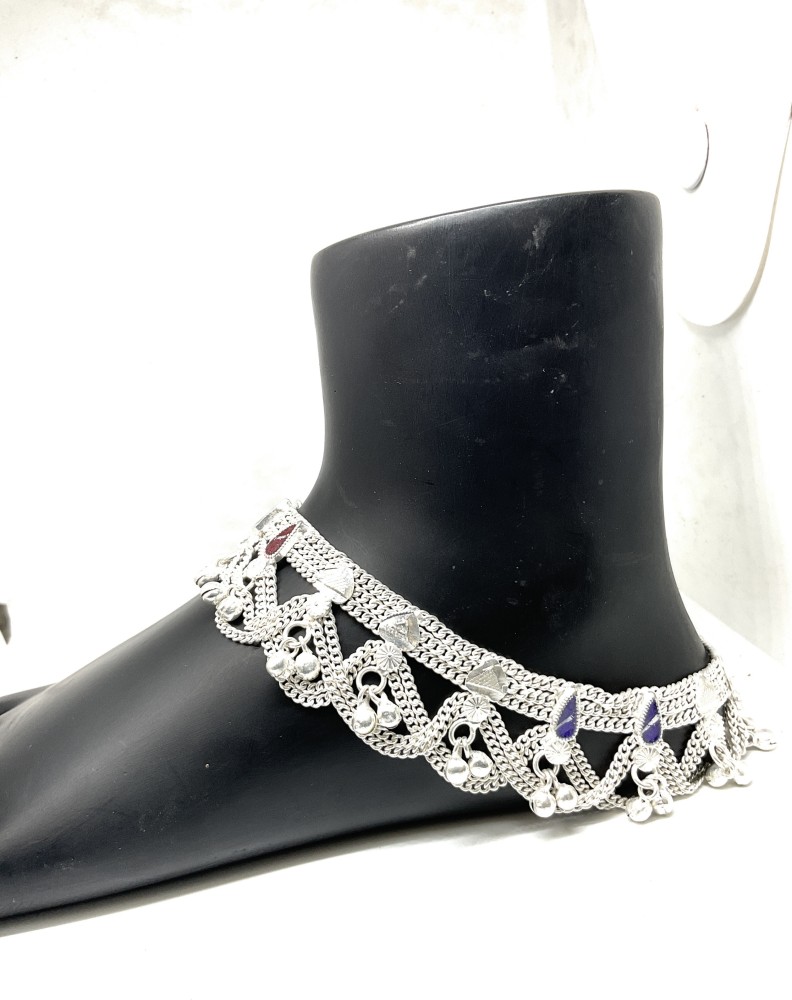 traditional silver anklets designs
