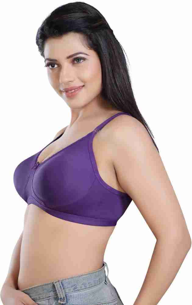 Exclare Women's Plus Size Comfort Full Coverage Double Support Unpadded  Wirefree Minimizer Bra (40DDD, Beige) 