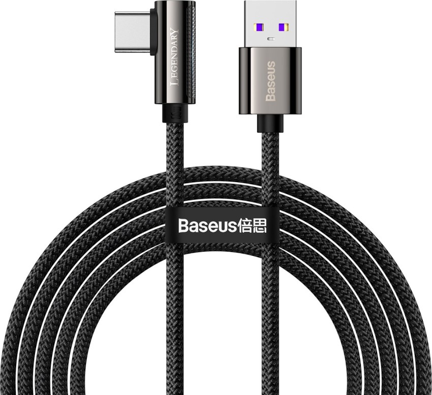 Câble USB-C Rapide Baseus 65W 2m Noir Compatible avec Oppo Oneplus
