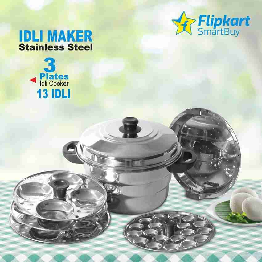 Flipkart SmartBuy Multi Steamer Pot 3 Idli Plate 13 Idlis 1 Mini Idli Plate 1 Steamer Plate Induction Standard Idli Maker Price in India Buy Flipkart SmartBuy Multi Steamer Pot 3 Idli Plate 13 Idlis 1...