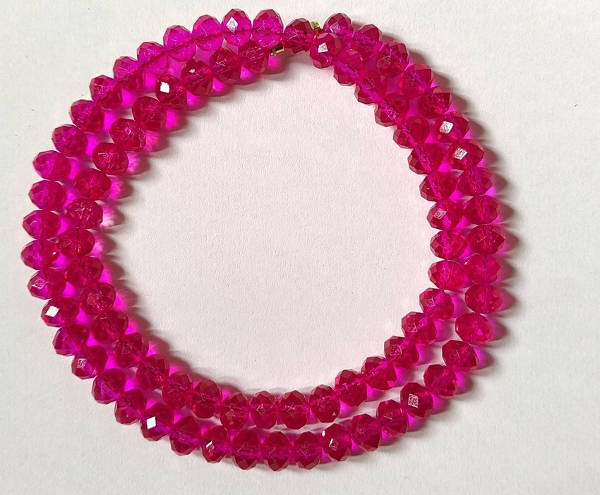 Dark pink stone sales necklace